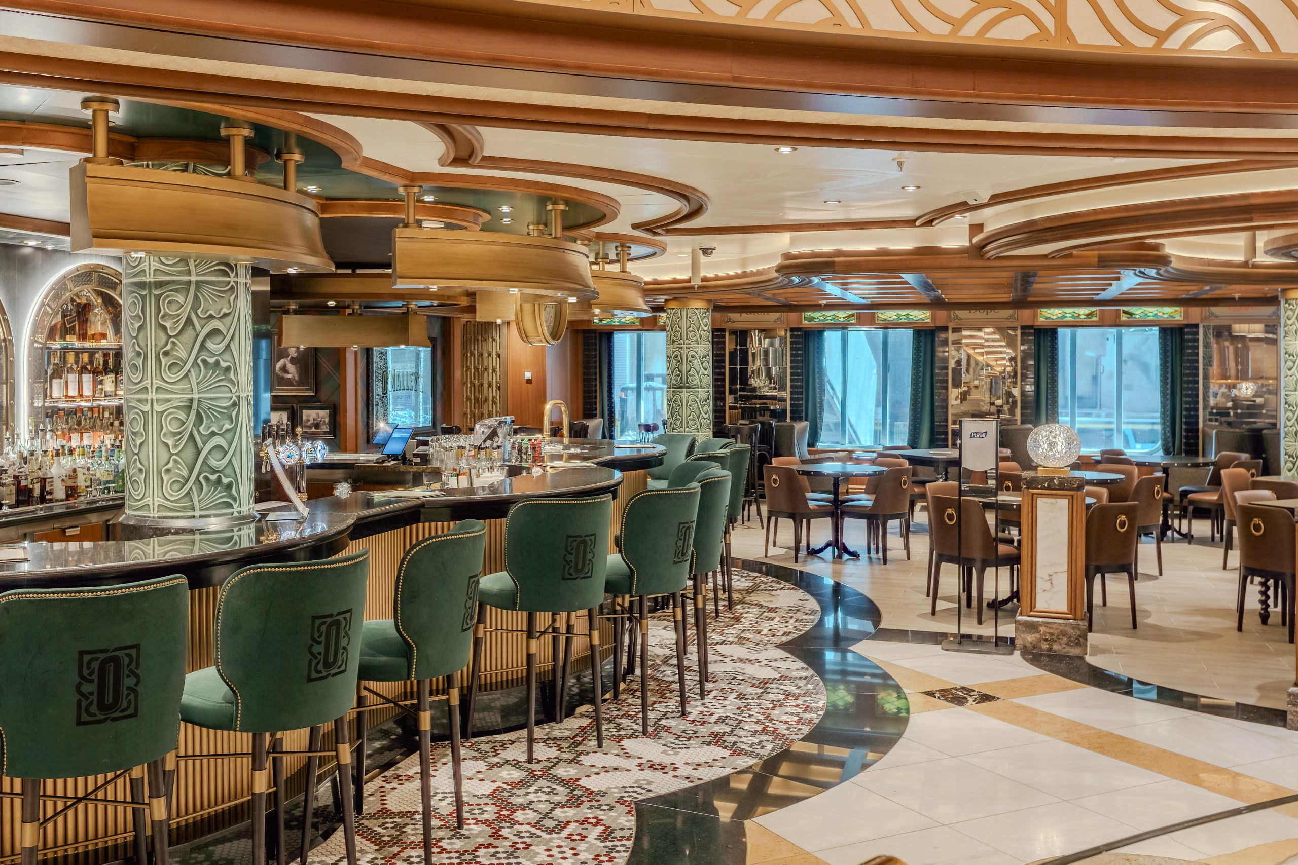 Cruise ship interiors