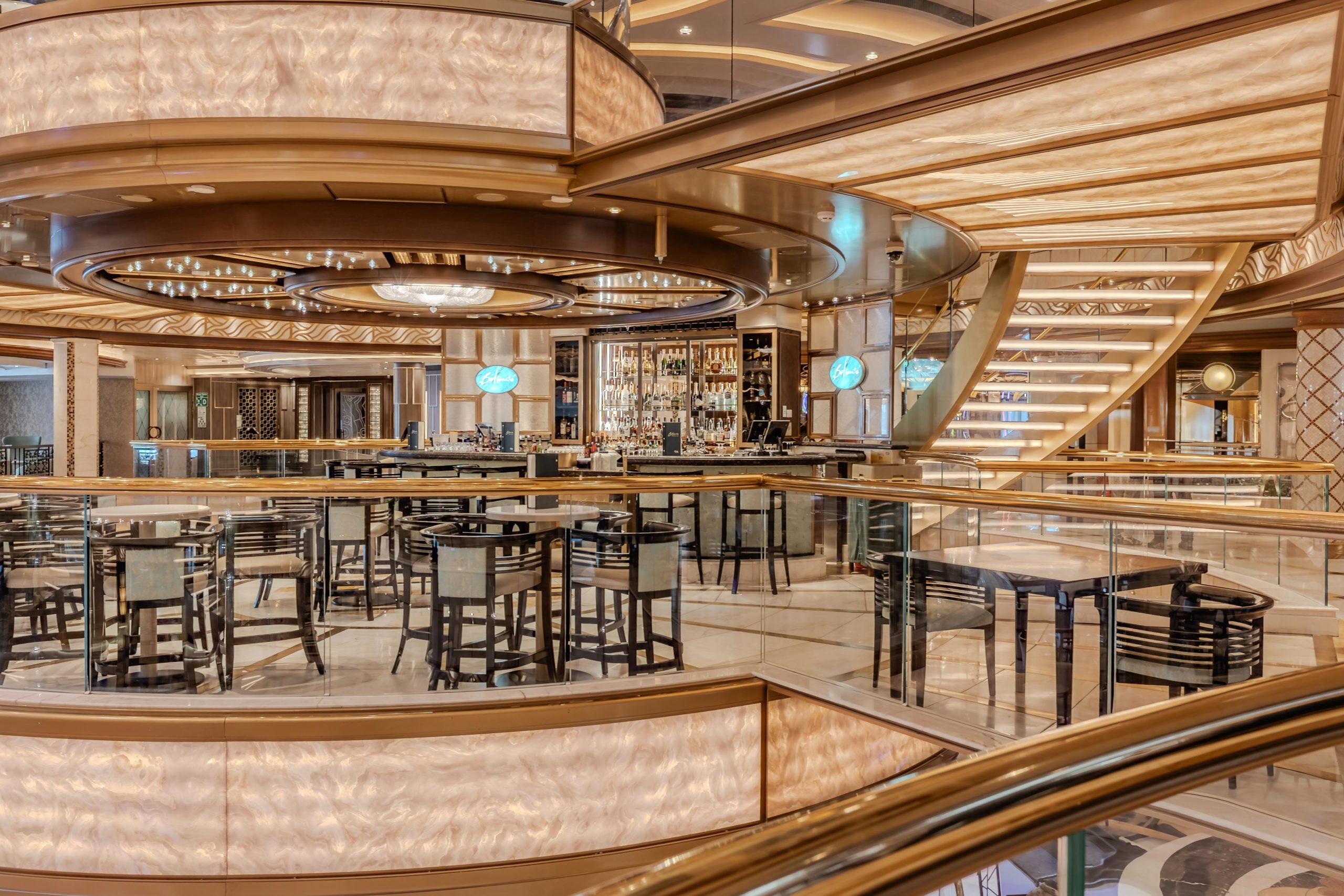 Cruise ship interiors